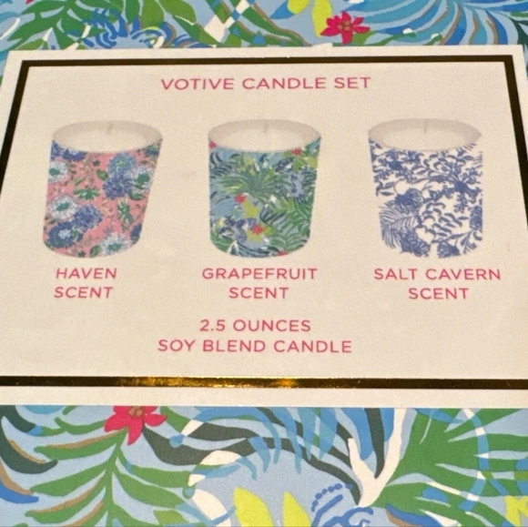 LILLY PULITZER VOTIVE CANDLE SET - Picture 9 of 13